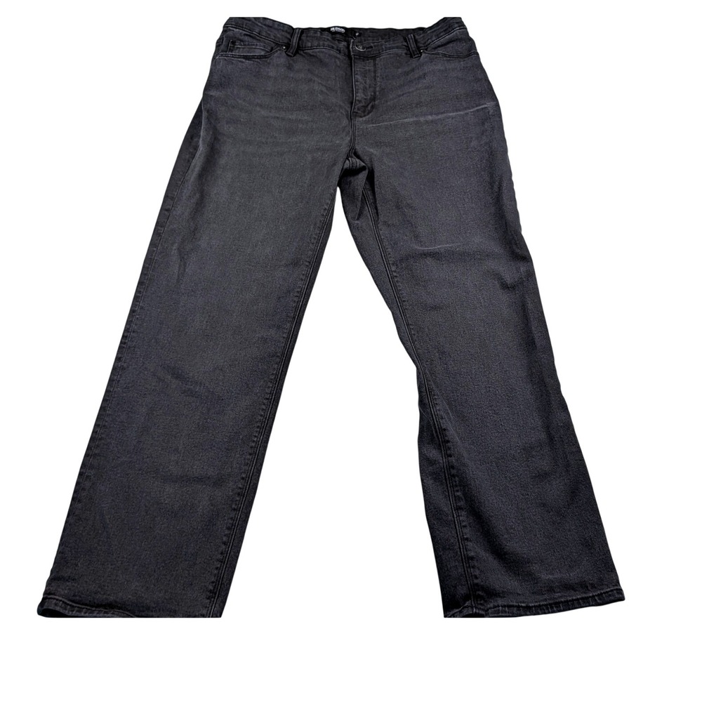 Hudson Los Angeles Womens Gray Straight Leg Jeans Charcoal High Rise Size 14